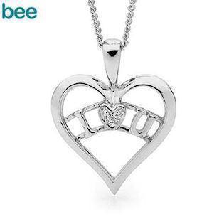 Bee Jewelry I Love U Silber Collie blank, Modell 35453-CZ